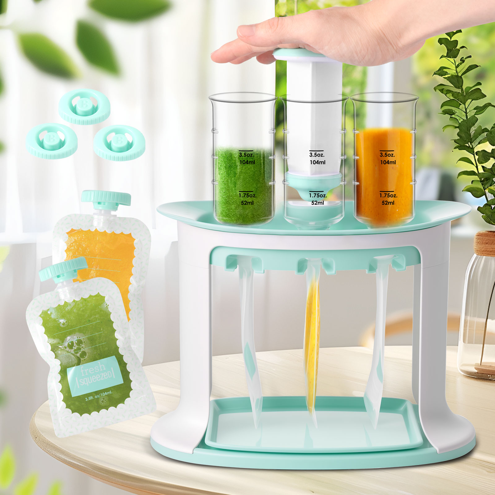 Baby Food Pouches 1 Year Old - Estación de compresión para bebé, máquina