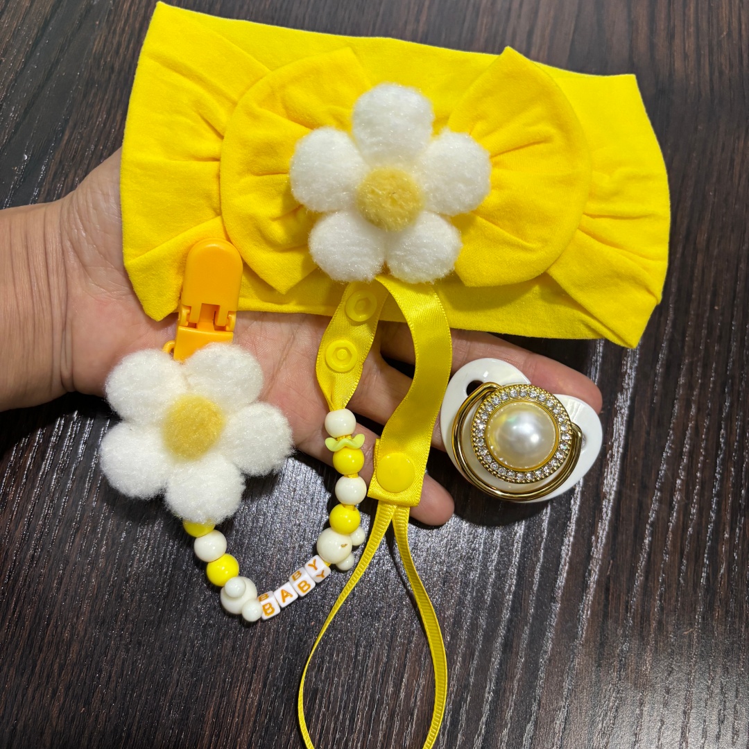 Baby Food Grade - Diadema para bebé con chupete de