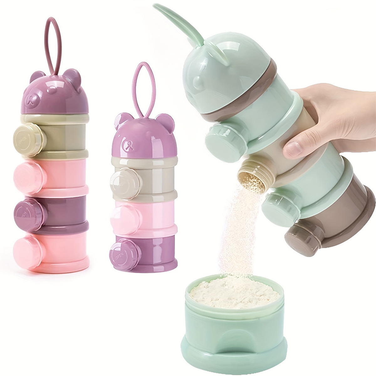 Baby Food Glass Jar - Contenedor de leche en polvo para