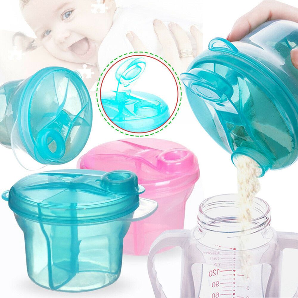Baby Food Glass Jar - Contenedor de fórmula de 3 dosis,