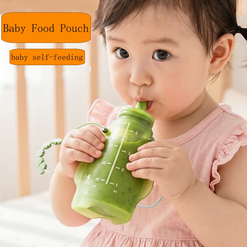 Baby Food Pouches 1 Year Old - Bolsa de silicona libre de BPA