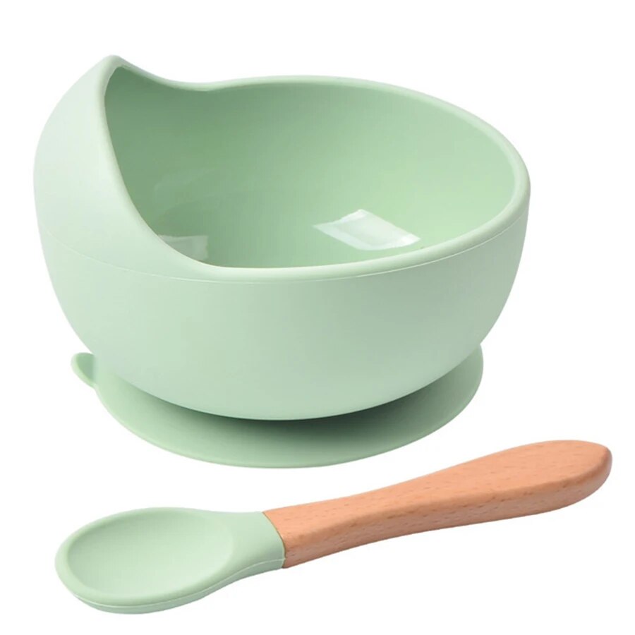 Baby Food Quality - Cuenco de alimentación de silicona a