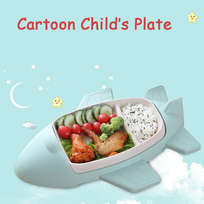 Baby Food With Fiber - Plato multifuncional creativo de dibujos animados