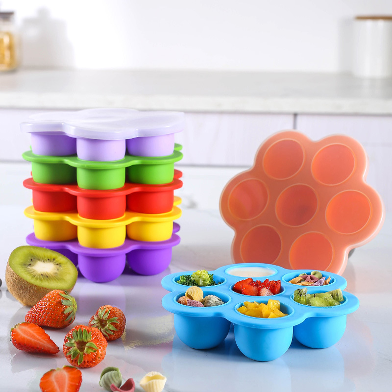 Baby Food Freezer Tray - Bandeja de silicona reutilizable de 7