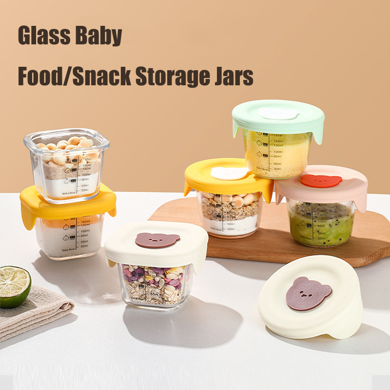 Baby Food Glass Jar - Frascos de almacenamiento de alimentos para