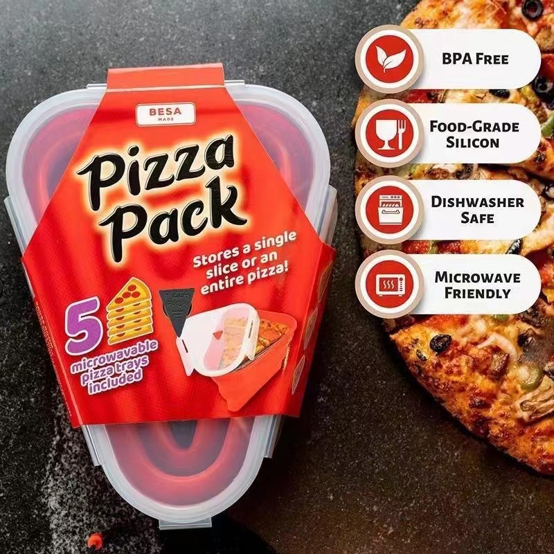 Caja de Pizza plegable de sili - Baby Food Options reseña y precio
