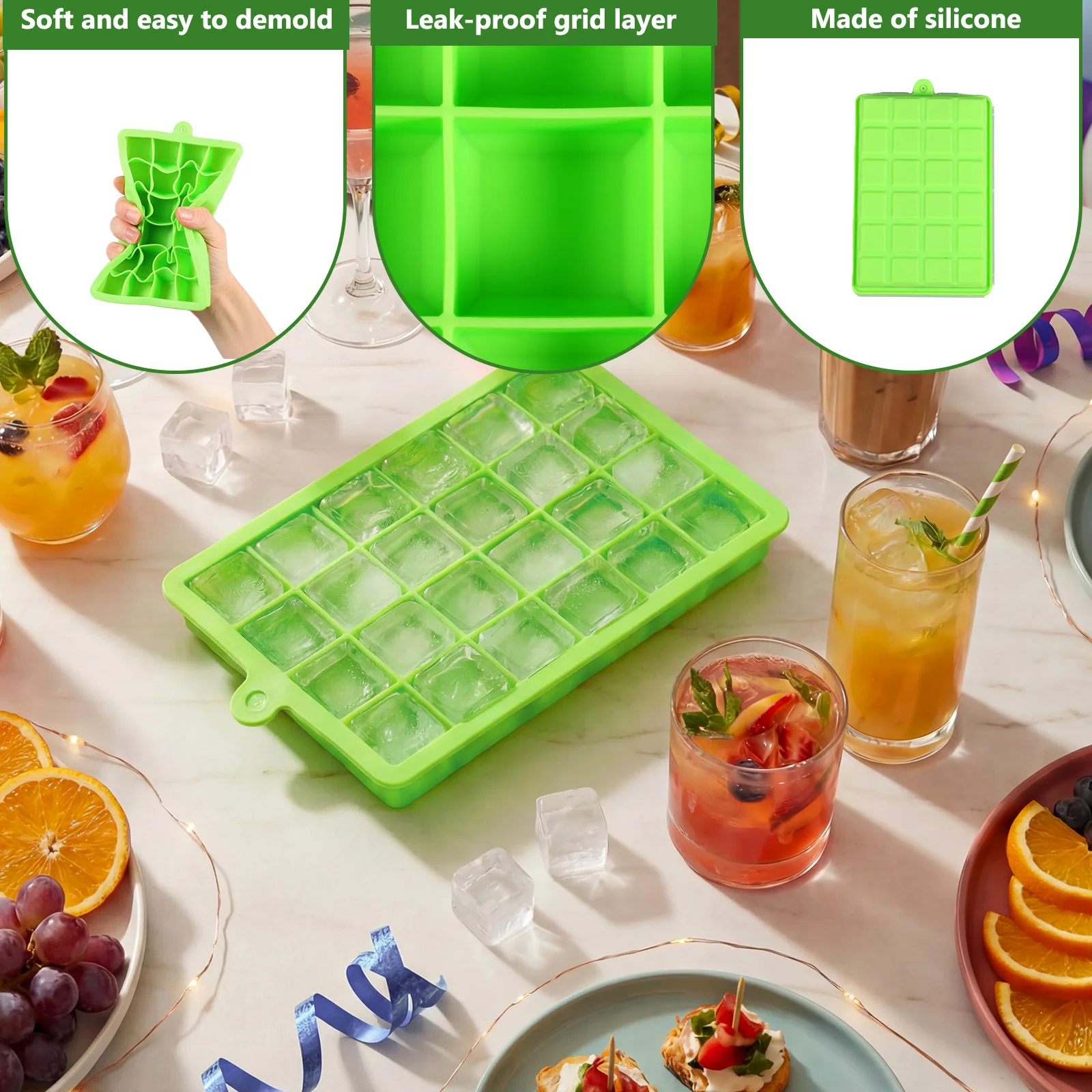 Molde de silicona para cubitos - Baby Food Freezer Tray reseña y precio
