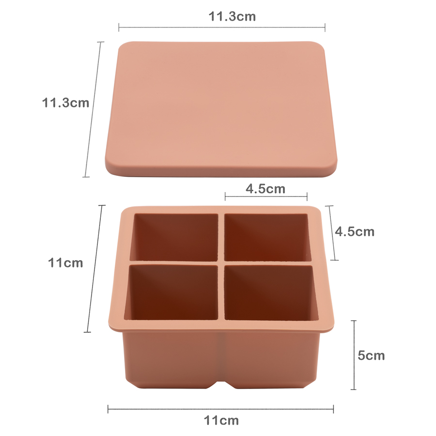 Molde de bandeja de hielo cuad - Baby Food Newborn reseña y precio