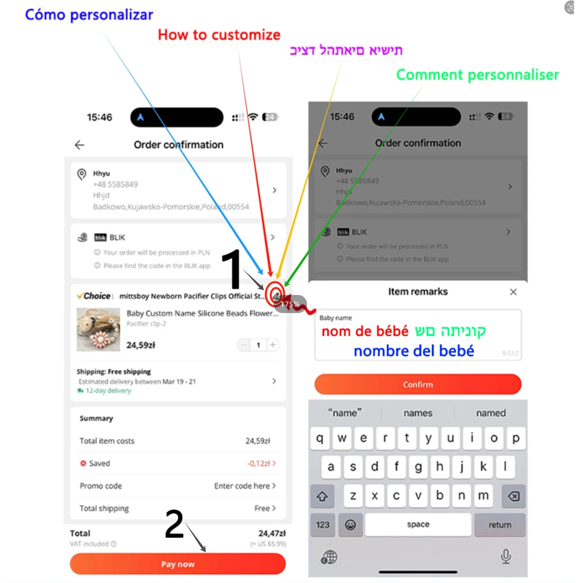 Nuevo nombre personalizado, pu - Baby Food Grade reseña y precio