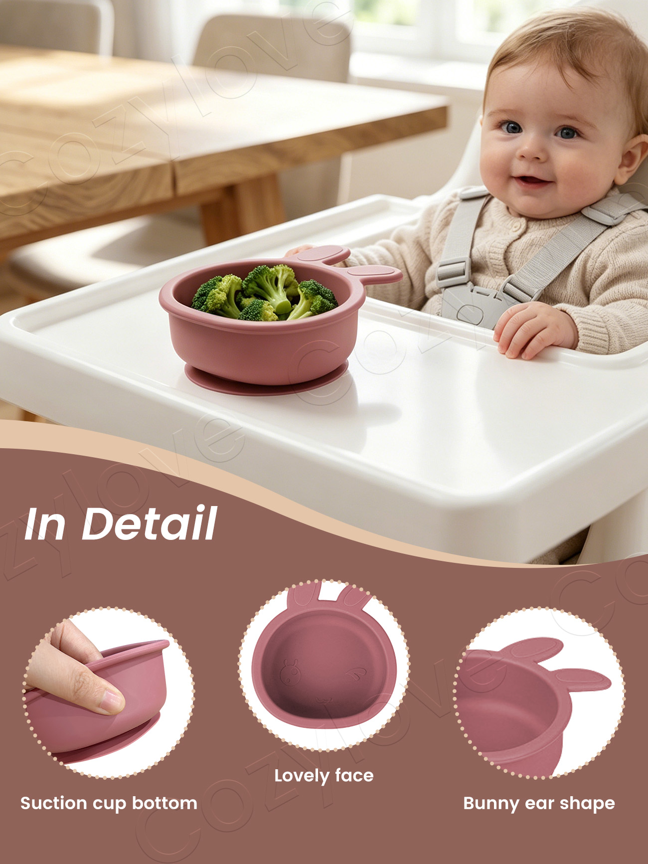 Tazón de Silicona con Orejas d - Baby Food For 6 Months reseña y precio