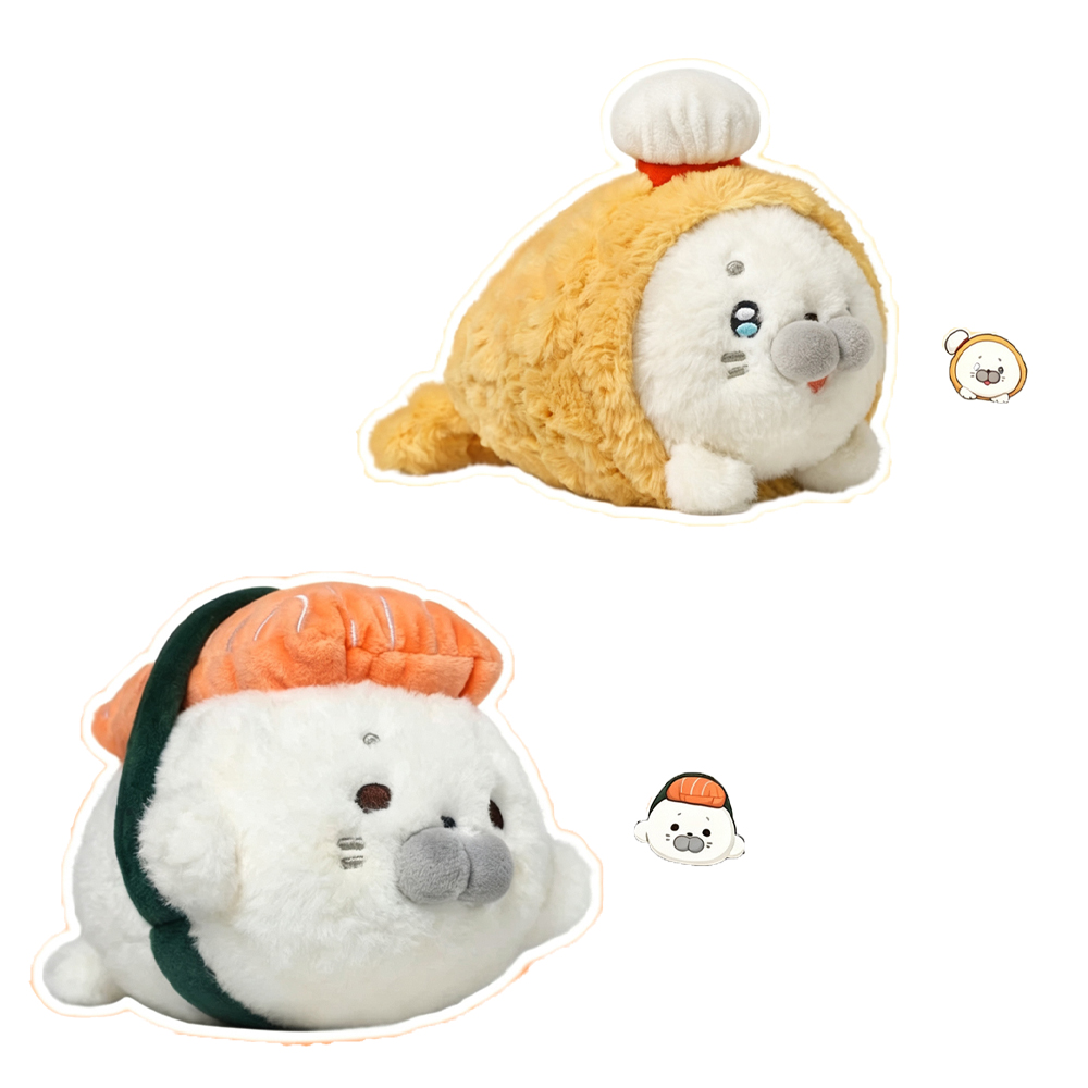 Peluches de focas fritas, seri - Baby Food Shrimp reseña y precio