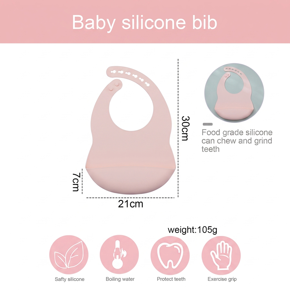 Babero de silicona ajustable p - Baby Food Grade reseña y precio